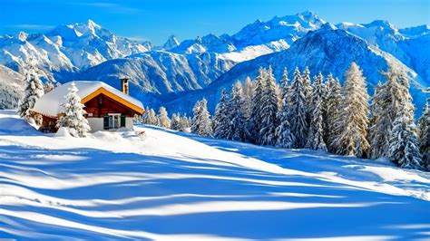 Switzerland Alps in Winter Wallpaper for Desktop 1920x1080 Full HD