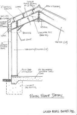 laura's construction blog: Portal Frame Detail | Roof detail, Steel ...