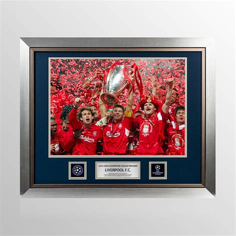 UNSIGNED Liverpool Official UEFA Champions League Framed Photo: 2005 W ...