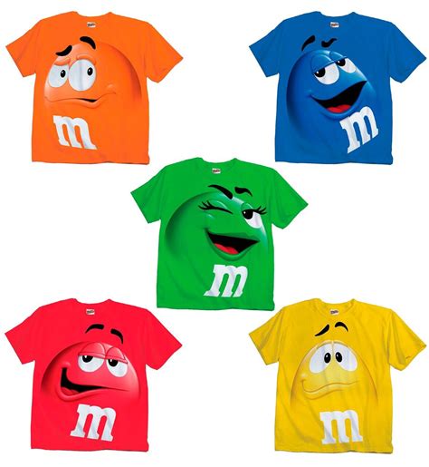 M&M's Candy Silly Character Face Adult T-Shirt #Candy, #Silly, #amp, #Adult #AD | Candy costumes ...