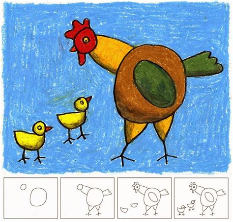 http://www.artprojectsforkids.org/2014/05/mother-hen-and-chicks.html ...