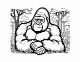 Free Gorilla Coloring Pages Get Coloring sketch template