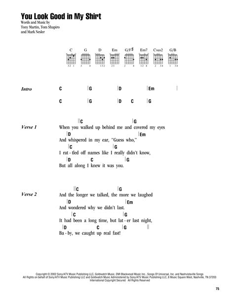 You Look Good In My Shirt by Keith Urban - Guitar Chords/Lyrics ...