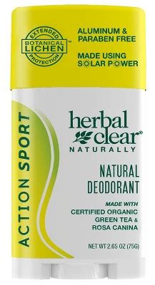 Action Sport Deodorant By Herbal Clear Naturally - 2.65 Oz Stick : Target