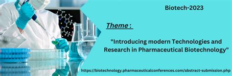 Biotech-2023 | 26th International Congress on Pharmaceutical Biotechnology Research| Europe