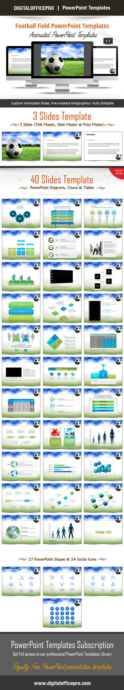 Football Field PowerPoint Template Backgrounds | Powerpoint templates, Powerpoint, Templates