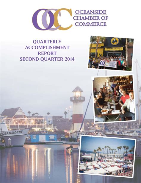 OCEANSIDE CHAMBER QUARTERLY ACCOMPLISHMENT REPORT SECOND QUARTER 2014 ...