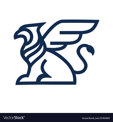 Gryphon logo design Royalty Free Vector Image - VectorStock