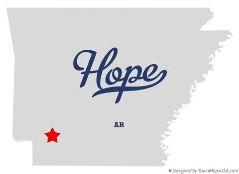 Map of Hope, AR, Arkansas