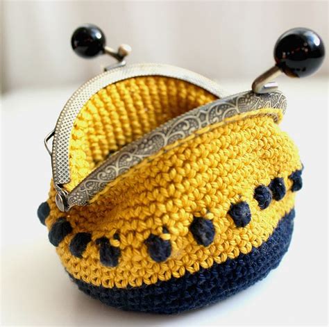 Crocheted coin purse by Craft Kompot | Crochet purses, Purse patterns, Crochet coin purse