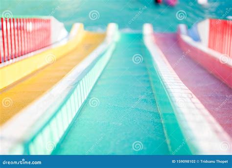 Water Slide in Funny Water Park Stock Photo - Image of downhill, asia ...