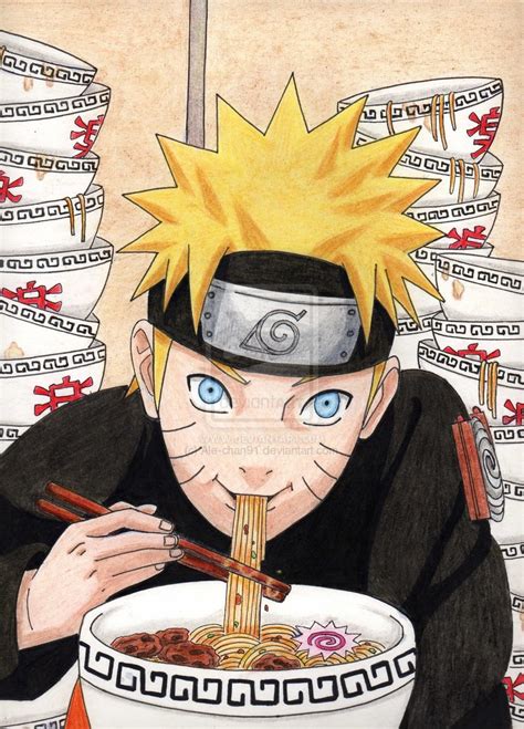 Naruto Eating Ramen - Anime Fan Art (37027776) - Fanpop