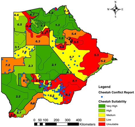 Botswana clima sulla mappa - Mappa del Botswana clima (Africa del Sud ...