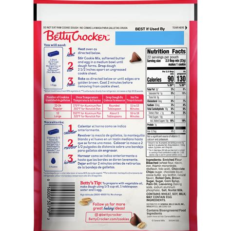 Recipes Using Betty Crocker Oatmeal Chocolate Chip Cookie Mix | Deporecipe.co