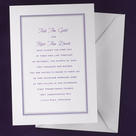 Purple Border - Invitation | Invitations, Wedding invitations, Purple ...