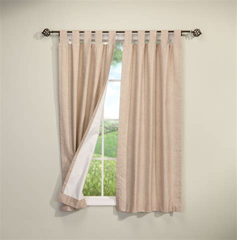 Energy Saving Tab Top Curtains Set Of 2 | eBay