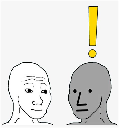 Npc Wojak Meme Home Fine Art Print Desteesignerss Artist - Know That Feel Bro PNG Image ...