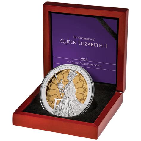 Silver Five Ounces 2023 Queen Elizabeth II Coronation, Coin from ...