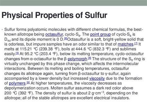 Physical Properties Of Sulphur | Health Checklist