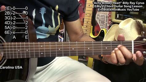 Easy 2 Guitar Chord Song Lesson - ACHY BREAKY HEART Billy Ray Cyrus @EricBlackmonGuitar - YouTube