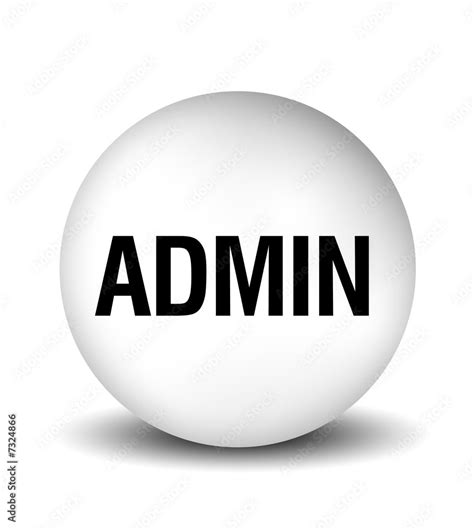 Admin Icon - white Stock Illustration | Adobe Stock