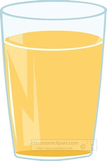 Beverage Clipart-a glass of orange juice on a white background