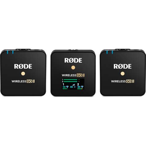 Rode Wireless GO II 2-Person Compact Digital Wireless Microphone System/Recorder (2.4 GHz, Black ...