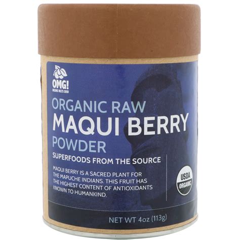 OMG! Organic Meets Good, Organic, Raw Maqui Berry Powder, 4 oz (113 g ...