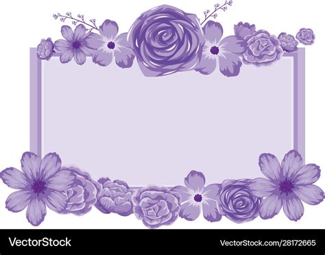 Background design with purple flowers Royalty Free Vector