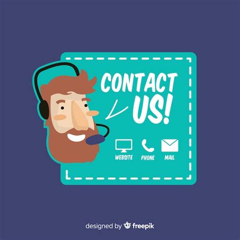 Contact us background flat design | Free Vector