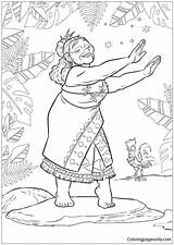 Tala From Moana Disney 2 Coloring Page  Free Printable Pages sketch template