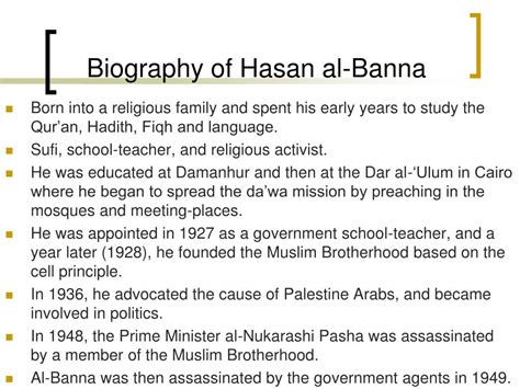 PPT - HASAN AL-BANNA (1906-1949) PowerPoint Presentation, free download - ID:5167800