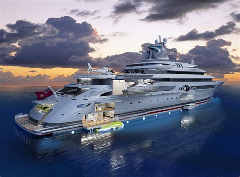 A rendering of the Blohm & Voss 120 metre Expedition motor yacht design ...