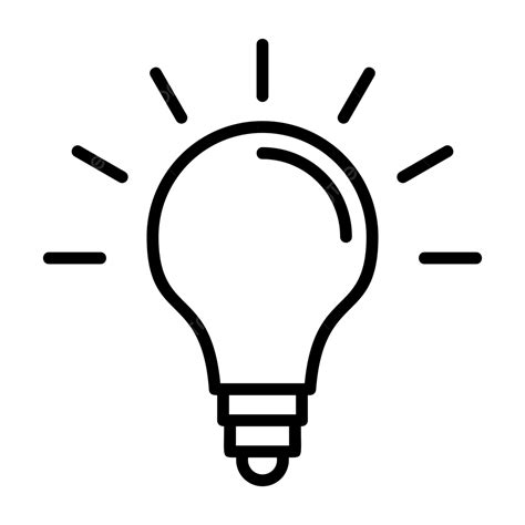 Idea Bulb Line Icon Vector, Idea Bulb Icon, Bulb, Business PNG and Vector with Transparent ...