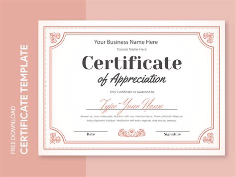 Certificate of Appreciation Free Google Docs Template by Free Google Docs Templates - gdoc.io on ...