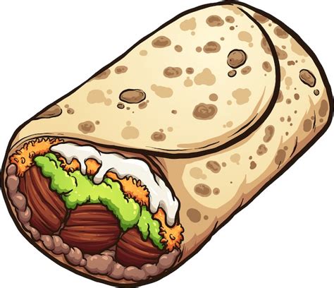 Cartoon burrito | Premium Vector