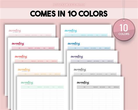 Inventory Tracker, Small Business Form, Editable Template, Editable ...