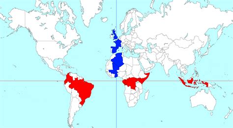 Countries that lie on the equator and countries that lie on the Prime ...