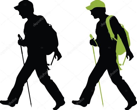 Hiker silhouette Stock Vector Image by ©Sirotaga_sell #11445269