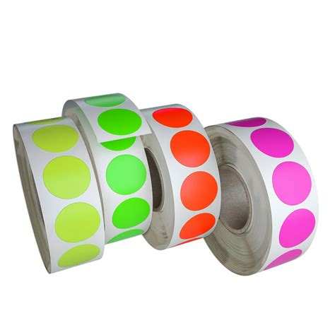 Royal Green Round Colored Stickers for Inventory and Labeling 19mm - Neon Color Code dot Labels ...