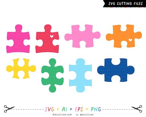 Puzzle Pieces SVG Digital Die Cut Files for Cutting Machines - Etsy Australia