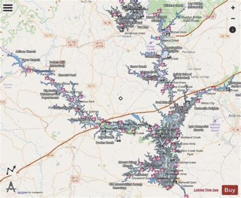 Lake Hartwell Fishing Map | Nautical Charts App