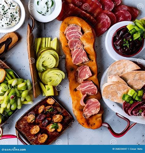 Charcuterie Boards Tik Tok Trends Top View Royalty-Free Stock Image ...