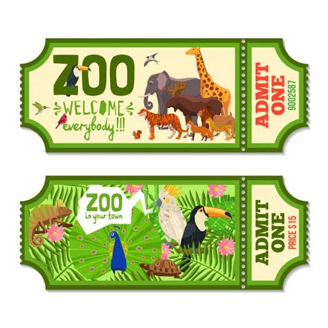 Printable Zoo Tickets - Printable Word Searches