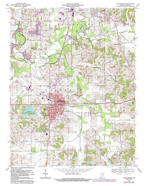 Huntingburg topographic map, IN - USGS Topo Quad 38086c8