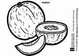 Coloring Page melon  Free Printables Img 5864 sketch template