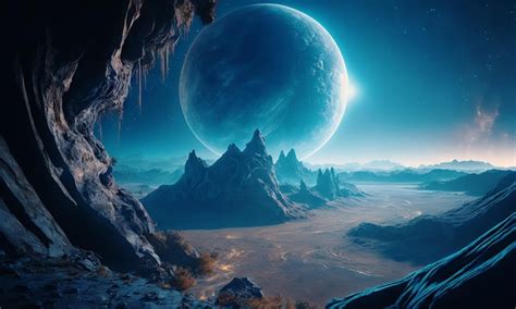 Premium Photo | Concept art of space planets in distant cosmos