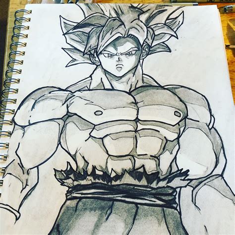 My drawing of UI goku : r/AnimeSketch