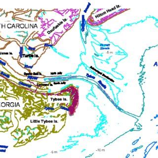 Location map of the Savannah River entrance. | Download Scientific Diagram