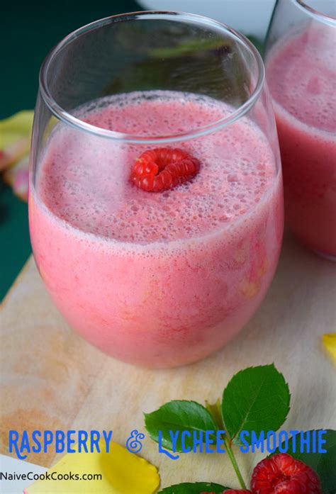 Raspberry & Lychee Smoothie | Naive Cook Cooks